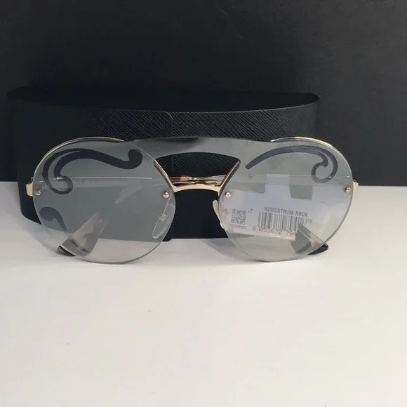 💯 New Auth Prada PR 65TS (ZVN0D0) Gold and Silver Women's - Main Image